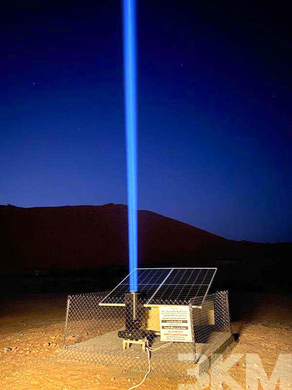 三千米激光信标系统在沙漠中为生命导航
