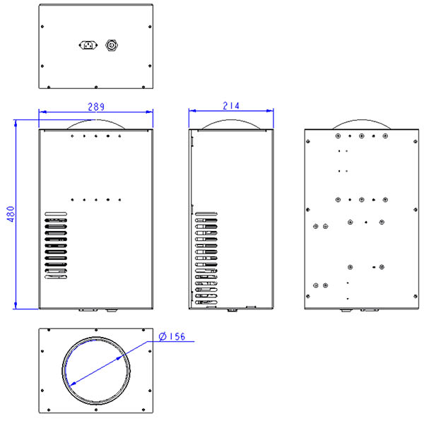 3000m white laser lighting module overall dimensions